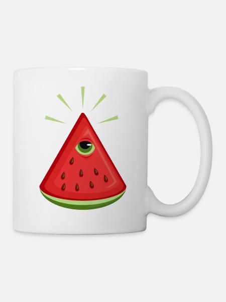 Wassermelone Illuminati - Tasse - Weiß