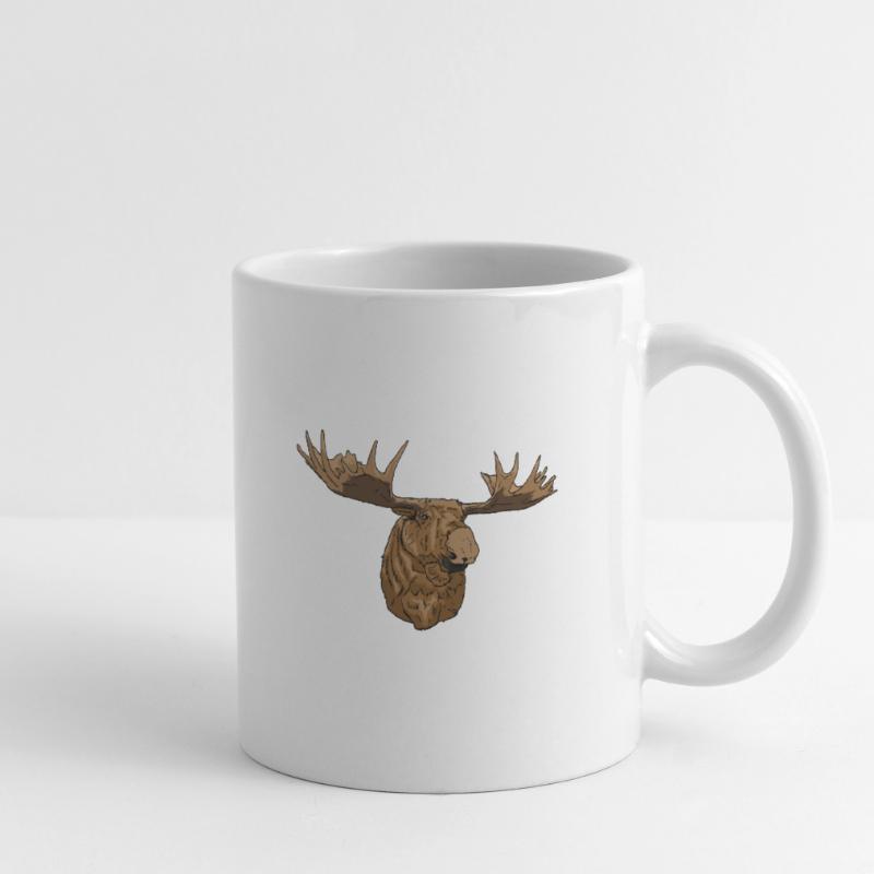 Hell brauner Elch mit kräftigen Geweih Geschenk Tasse