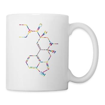 LSD Strukturformel Acid Molekül Albert Hofmann - Tasse - Weiß - Rechts