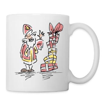 Sinterklaas met cadeaus - Mug - white - Right