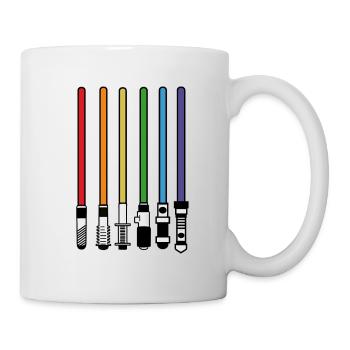 CSD Gay Regenbogen Schwul Lesbisch Geschenk - Tasse - Weiß - Rechts