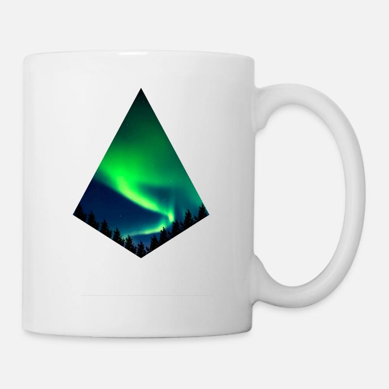 Aurora Borealis - Polarlichter - Tasse - Weiß