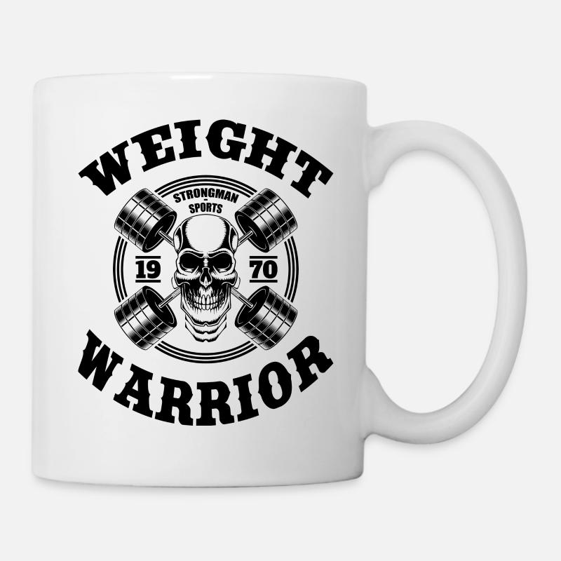 Strongman Bodybuilding Poids Guerrier - Mug blanc - blanc
