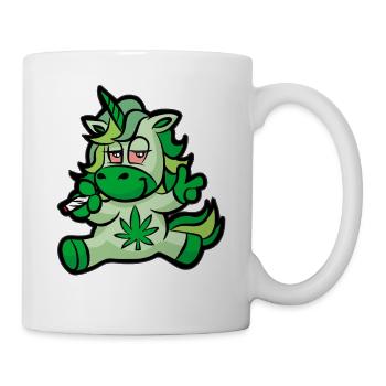 Smoking Unicorn Weed Stoner 420 - Mug - white - Right