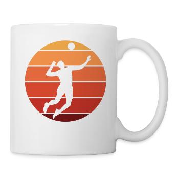 Beachvolleyball Volleyball - Tasse - Weiß - Rechts