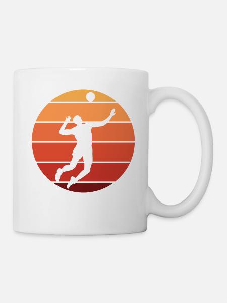 Beachvolleyball Volleyball - Tasse - Weiß
