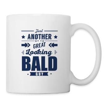 Glatzen Glatzkopf Kein Haar Glatze Keine Haare - Tasse - Weiß - Rechts