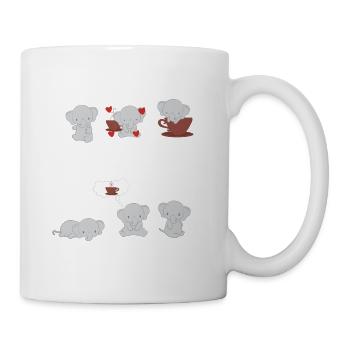 Elephant elephant - elephant fan - coffee - Mug - white - Right