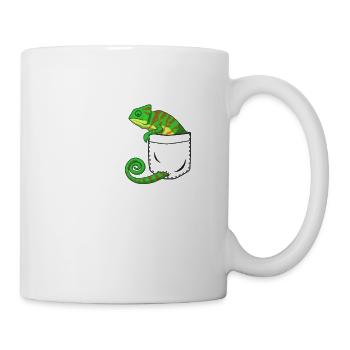 Chameleon cadeau de reptile - Mug blanc - blanc - Droite