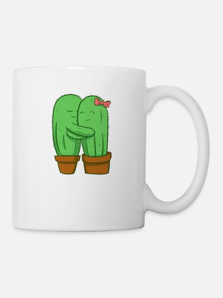 Kaktus Liebe Pflanze Kakteen Gärtner Wüste - Tasse - Weiß