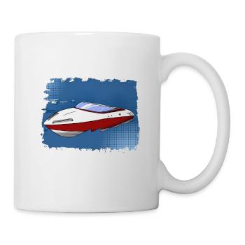 Motorboot - Tasse - Weiß - Rechts