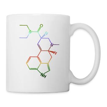 LSD Strukturformel Molekül A. Hofmann Bicycle Day - Tasse - Weiß - Rechts