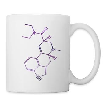 LSD Strukturformel Acid Molekül - Tasse - Weiß - Rechts