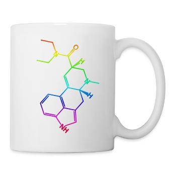 LSD Strukturformel Molekül A. Hofmann Bicycle Day - Tasse - Weiß - Rechts