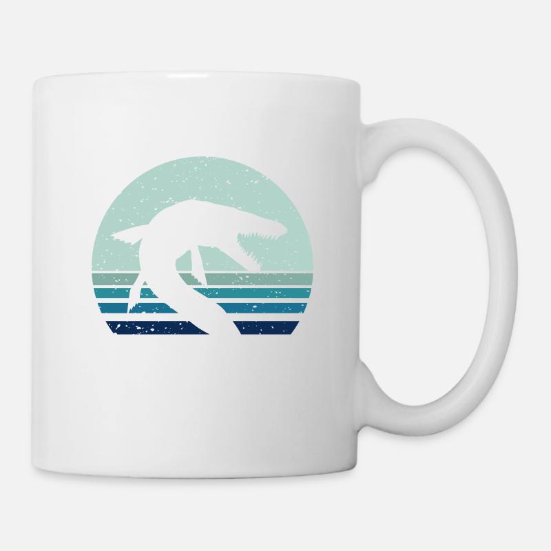 Prähistorisches fossiles Tiergeschenk des Mosasaurus Jura - Tasse - Weiß