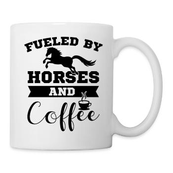 Pferd reiten - Tasse - Weiß - Rechts