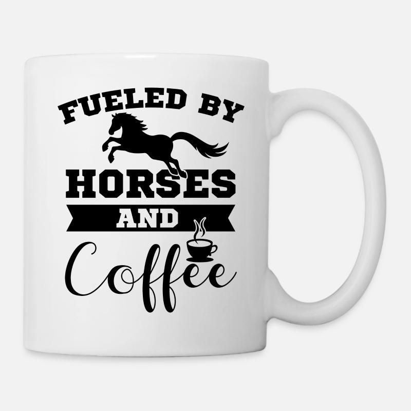 Pferd reiten - Tasse - Weiß