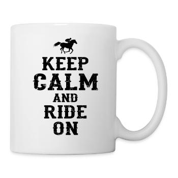 Pferd reiten - Tasse - Weiß - Rechts