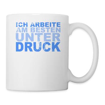 Tauchen Druck Luft Spruch Lustig Geschenk Taucher - Tasse - Weiß - Rechts