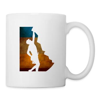 Climbing Klettern Kletterer am Fels - Mug blanc - blanc - Droite