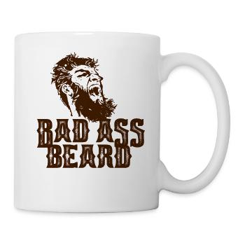 Bart, Bärte, Hipster, Vollbart, Geschenk, - Tasse - Weiß - Rechts