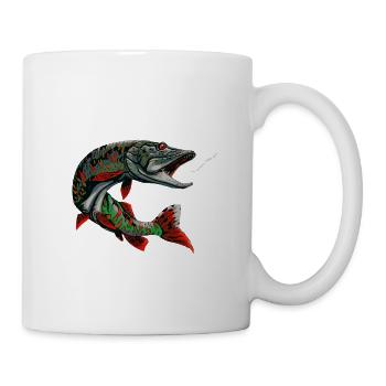 Poisson pour la pêche T-shirt Predator comme sport de loisir - Mug blanc - blanc - Droite