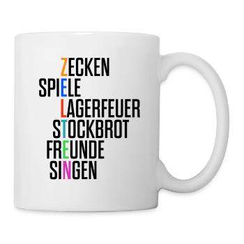 Campen Camping Zelten Zeltlager Pfadfinder KJG - Tasse - Weiß - Rechts