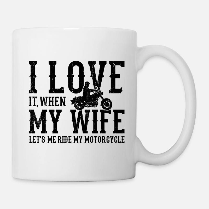 Motorrad - Tasse - Weiß
