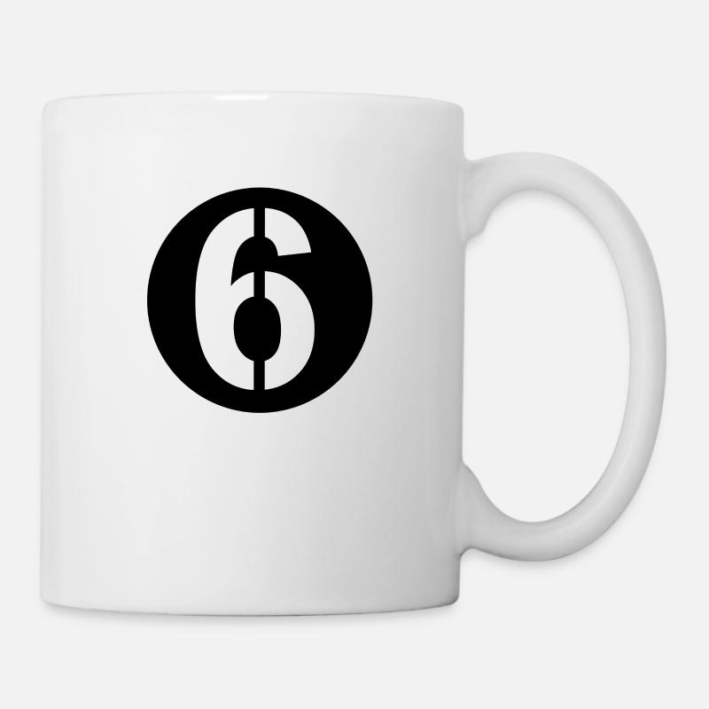 Blechroller Startnummer 6 - Tasse - Weiß