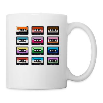 80 années 80 rétro costume de tenue de cassette vintage - Mug blanc - blanc - Droite