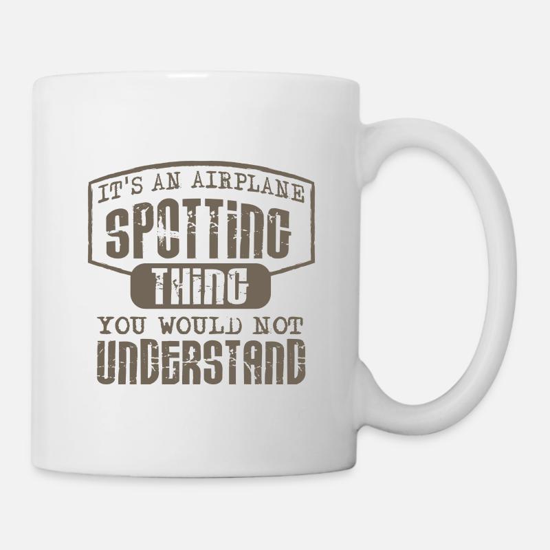 Spotter d'avion - Mug blanc - blanc