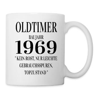 Oldtimer baujahr 1969 - Geburtstag geschenk spruch - Tasse - Weiß - Rechts