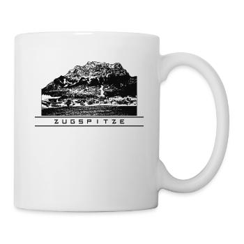 Zugspitze original Kontur Umriss - Tasse - Weiß - Rechts