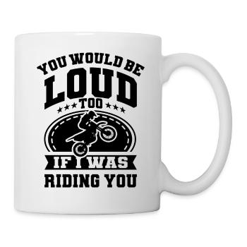 Moto - Mug blanc - blanc - Droite