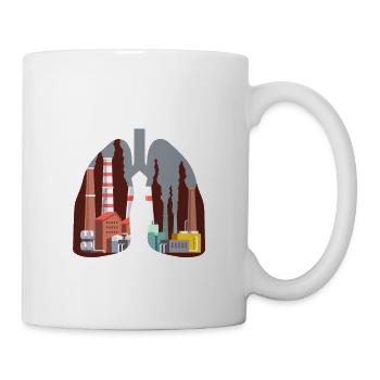 Anti nuclear power Greenhouse gases Pollution - Mug - white - Right