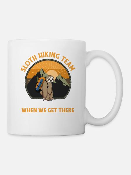 Sloth Hiking Team We Will Get There When We Get - Mug blanc - blanc