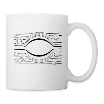 Auge abstrakt - Tasse - Weiß - Rechts