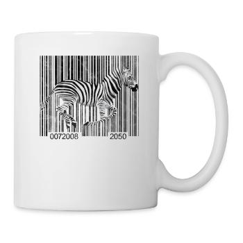 Zebra Barcode Running Graphic - Mug blanc - blanc - Droite