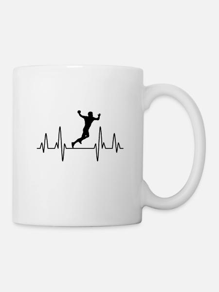 Handball Herzschlag - Tasse - Weiß