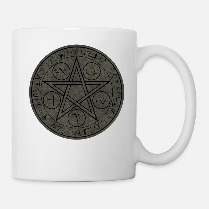 Sorcières Wicca Les symboles de Pentecôte occultes - Mug blanc - blanc