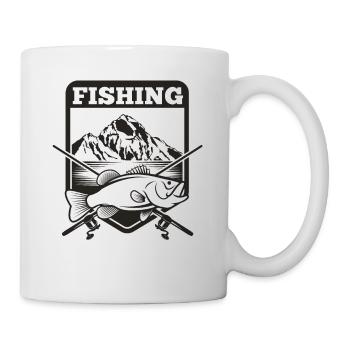 Angelhacken Fischen Sportfischen - Tasse - Weiß - Rechts