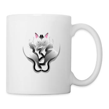 (2 Schlaf Katzen) - Tasse - Weiß - Rechts