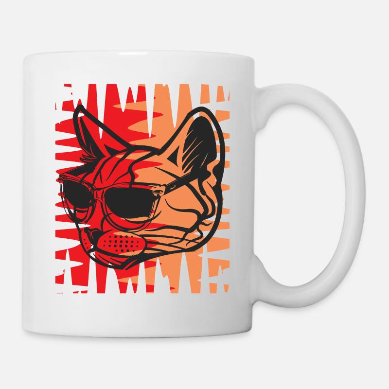 Cat Sunglasses - Mug - white