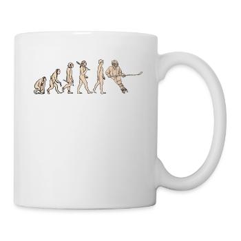 Evolution Eishockey Design für Eishockeyspieler - Tasse - Weiß - Rechts
