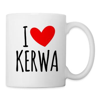i love Kerwa Kirchweih Volksfest Kirmes Rummel - Tasse - Weiß - Rechts