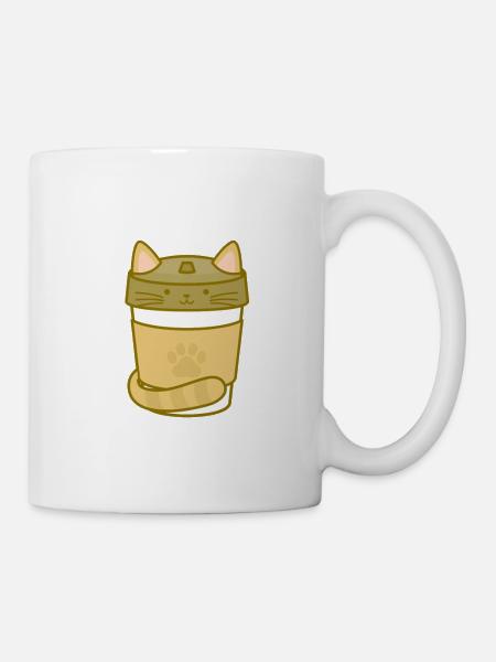 Cat-Becher - Tasse - Weiß