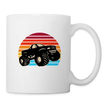 Cadeau voiture monstre camion rétro | Monster Truck - Mug blanc - blanc - Droite