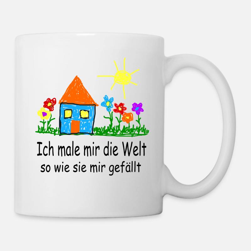 Ich mal mir die Welt - Tasse - Weiß