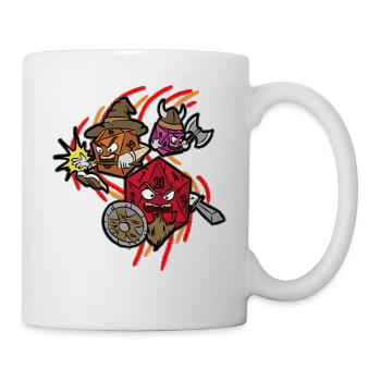 RPG Role Player Games Tabletop cubes guerriers - Mug blanc - blanc - Droite