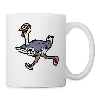 coureurs d’autruche de jogging marathon sprinter - Mug blanc - blanc - Droite